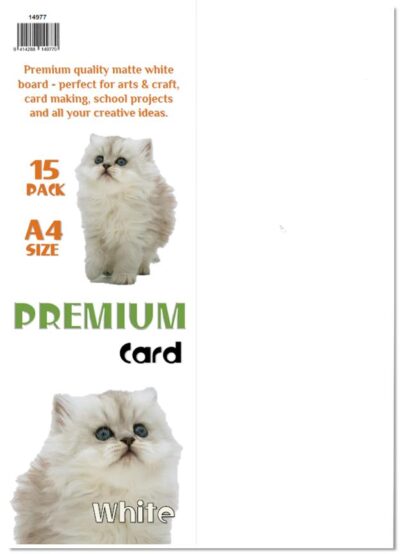 Premium Card A4 15pk White 14977