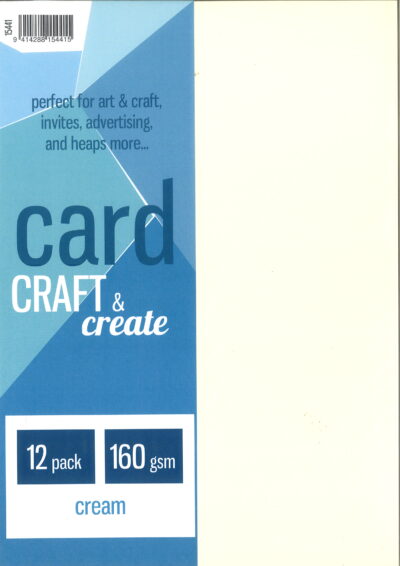 Craft & Create Card 12pk Cream - 15441