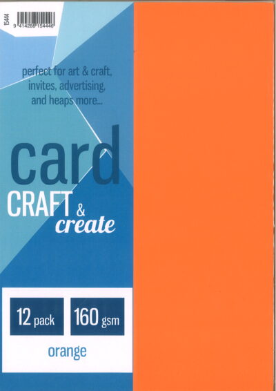 Craft & Create Card 12pk Orange - 15444