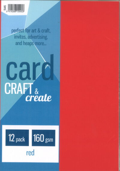 Craft & Create Card 12pk Red - 15445