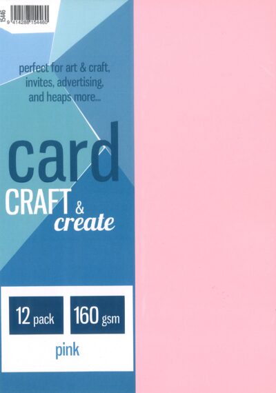 Craft & Create Card 12pk Pink - 15446