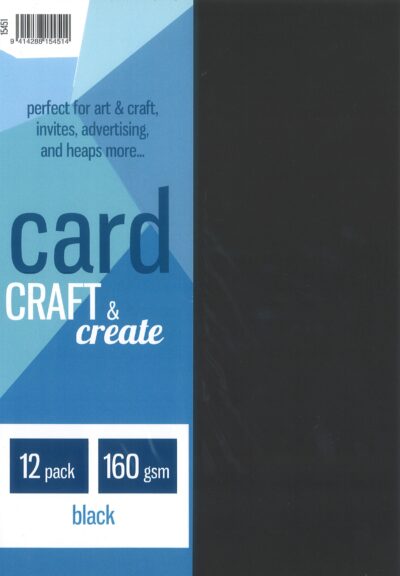 C&C Card 160gsm 12pk Black 15451