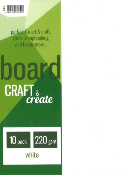 Craft & Create Board 10pk White - 15454
