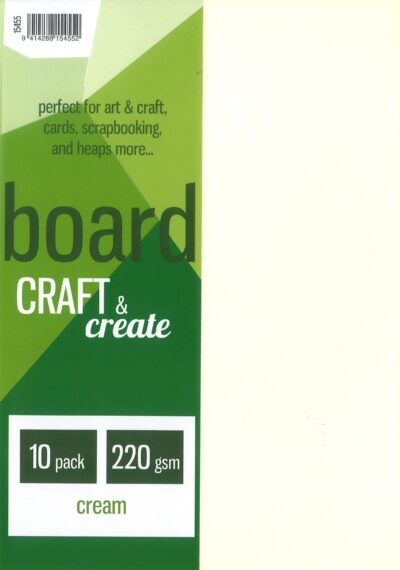 Craft & Create Board 10pk Cream - 15455
