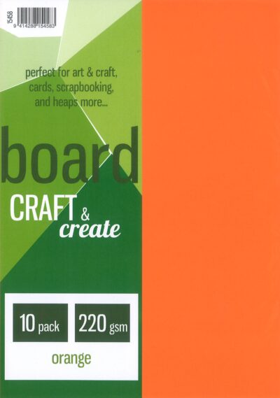 Craft & Create Board 10pk Orange - 15458