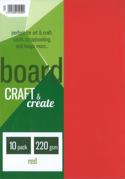 Craft & Create Board 10pk Red - 15459