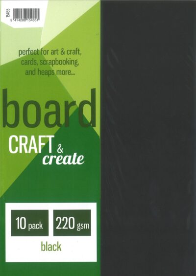 C&C Board 220gsm 10pk Black 15465